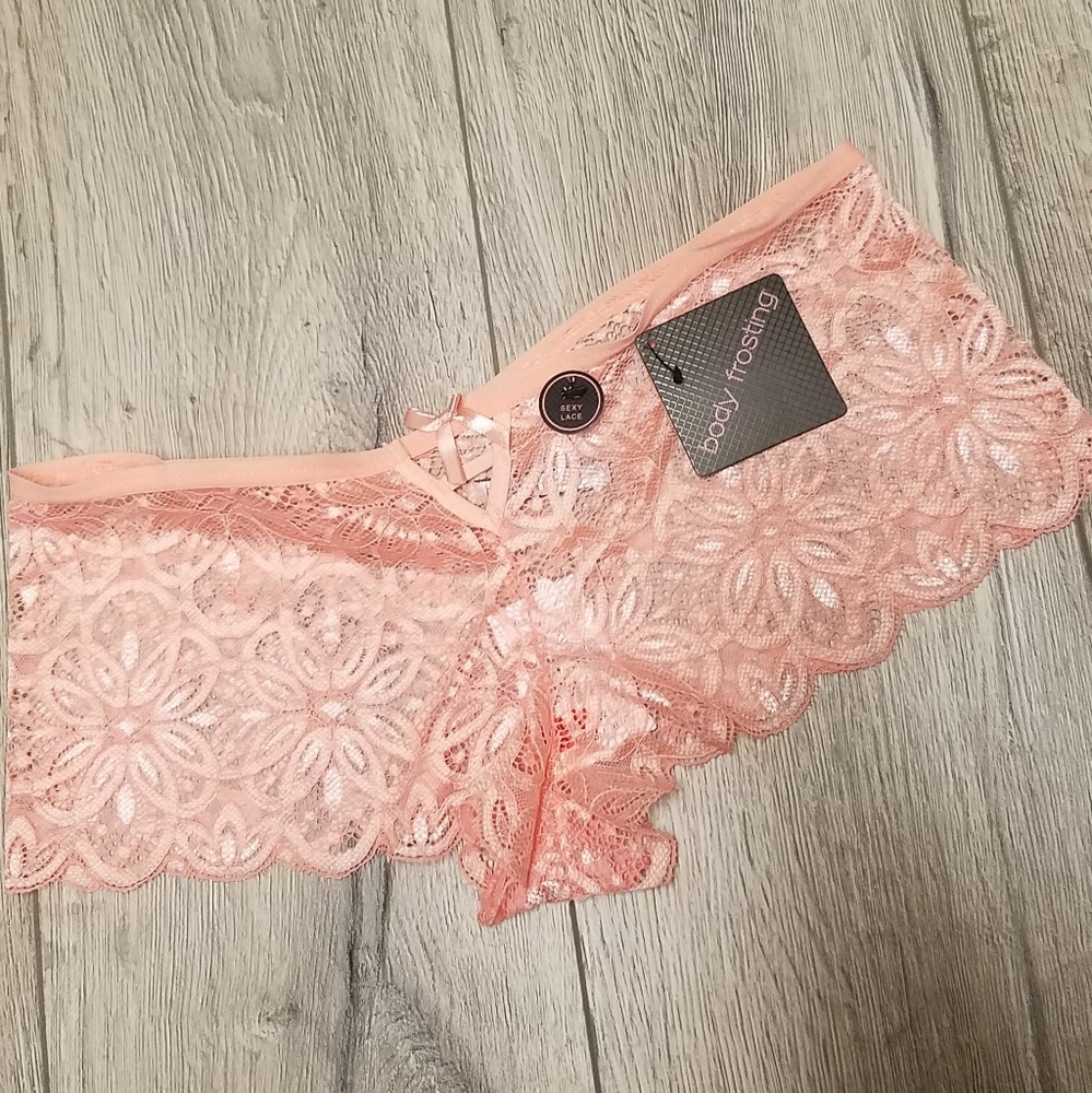 Peach lace panty